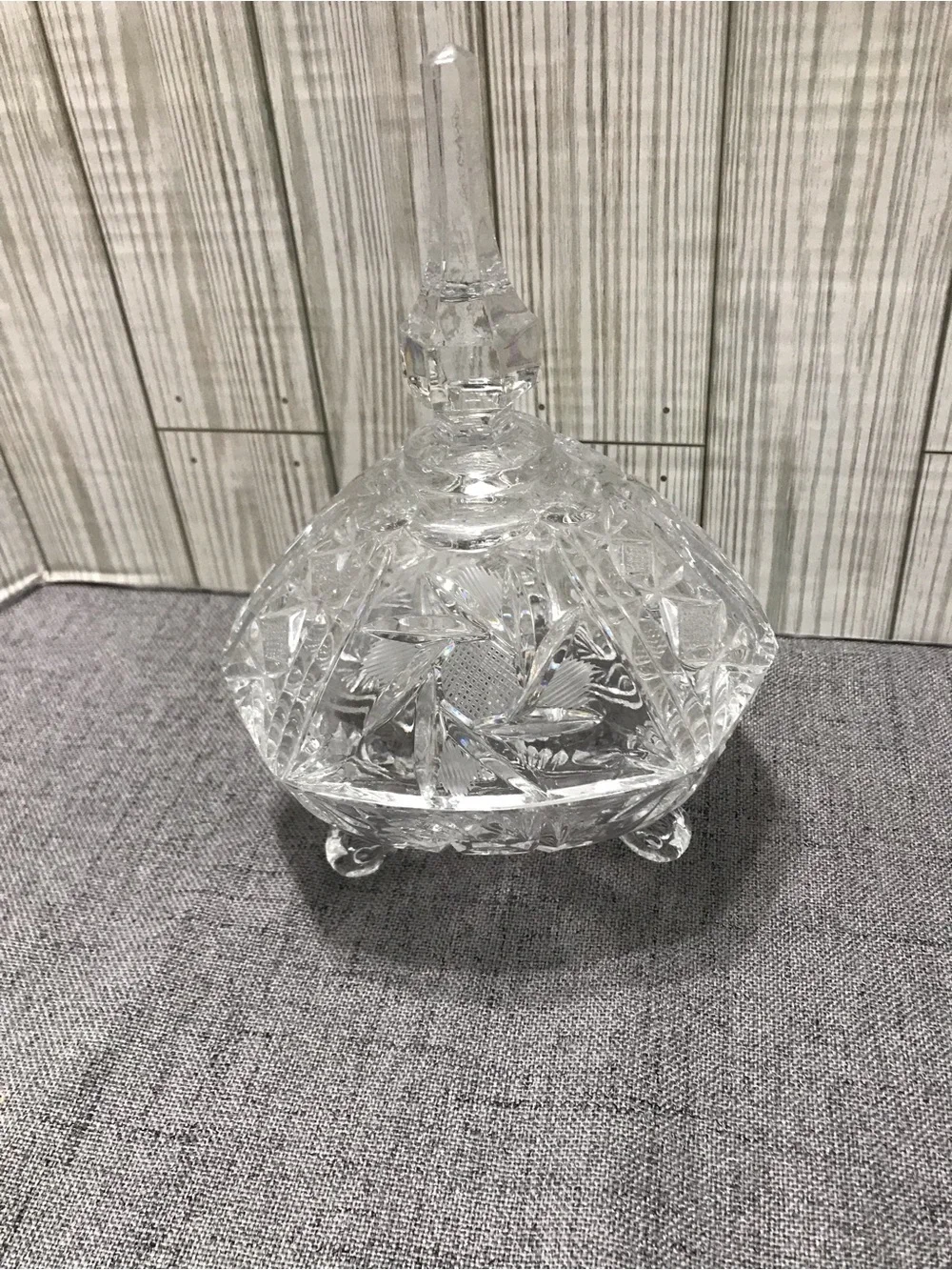 Vintage cut Crystal Candy Dish.